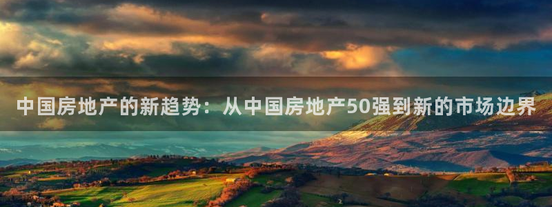 娱乐风暴二：中国房地产的新趋势：从中国房地产50强到新的市场