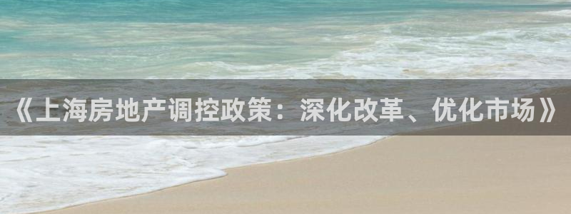 娱乐风暴App：《上海房地产调控政策：深化改革、优化市场》