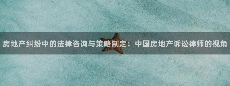 风暴娱乐5O6917：房地产纠纷中的法律咨询与策略制定：中国