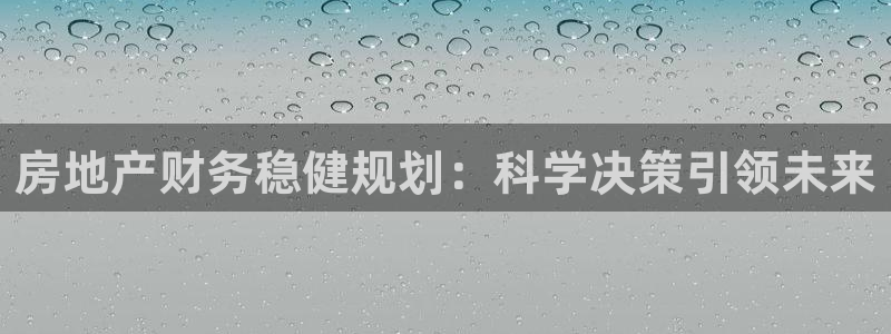风暴平娱乐：房地产财务稳健规划：科学决策引领未来